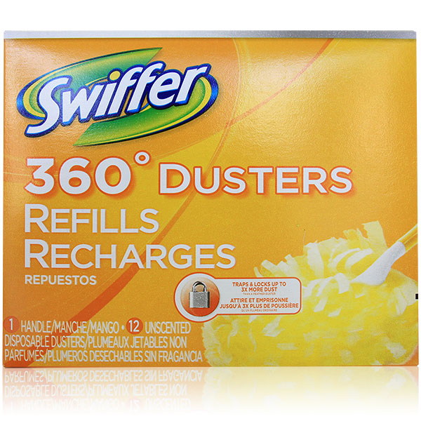 Swiffer 360 Degree Dusters Starter Kit, 1 Handle + 12 Disposable Dusters