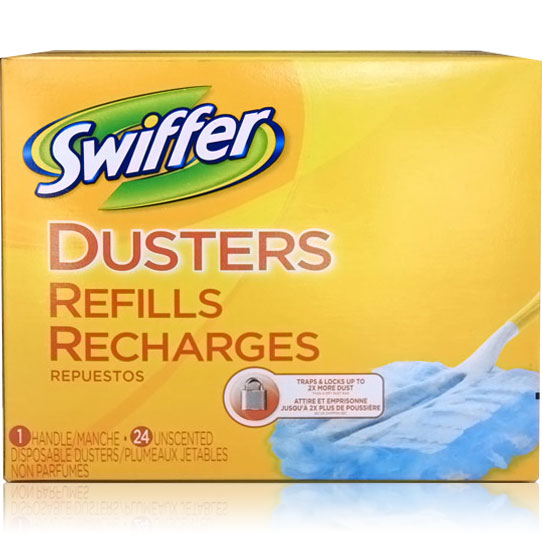 Swiffer Dusters Refills Set, 1 Handle + 24 Unscented Disposable Dusters