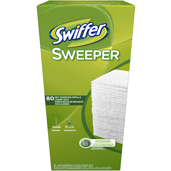 Swiffer Sweeper Dry Refills for Sweeper, 80 Dry Sweeping Cloths