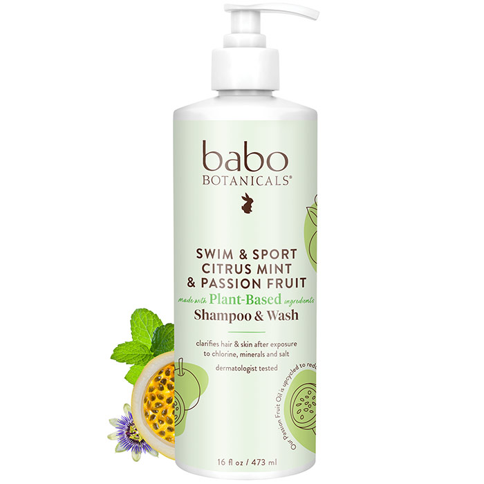 Swim & Sport Shampoo & Wash Family Size, Cucumber Aloe Vera, 16 oz, Babo Botanicals