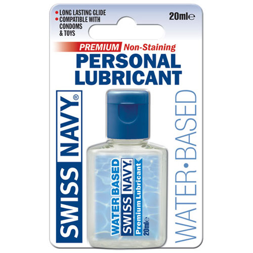 MD Science Lab Swiss Navy Carded J-Hook Mini Water Based Lube, 20 ml, MD Science Lab