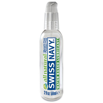 Swiss Navy Water Based Lubricant, All Natural, 2 oz, MD Science Lab