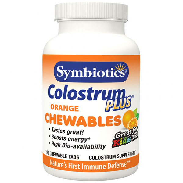 Symbiotics Colostrum Plus Chewables - Orange, 120 Chewable Tablets