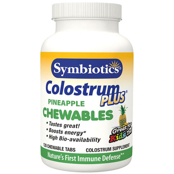 Symbiotics Colostrum Plus Chewables - Pineapple, 120 Chewable Tablets