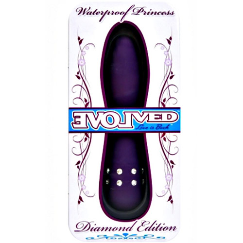 Diamond Edition Waterproof Princess Massager Vibe - Purple, Evolved Novelties