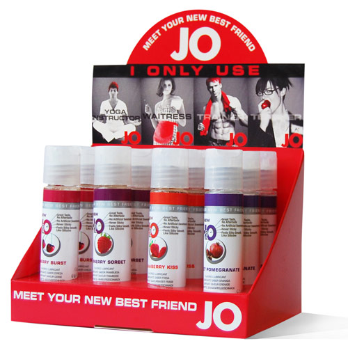 JO H2O Flavored Lubricant, Water Based, Assorted Berry Mix, 1 oz x 12 pc, System JO