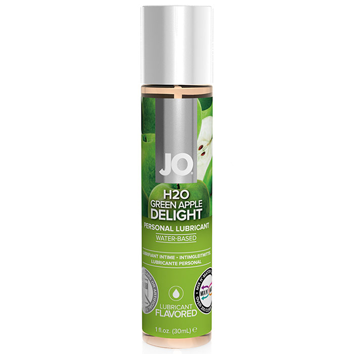 JO H2O Flavored Personal Lubricant, Water Based, Green Apple Delight, 1 oz, System JO