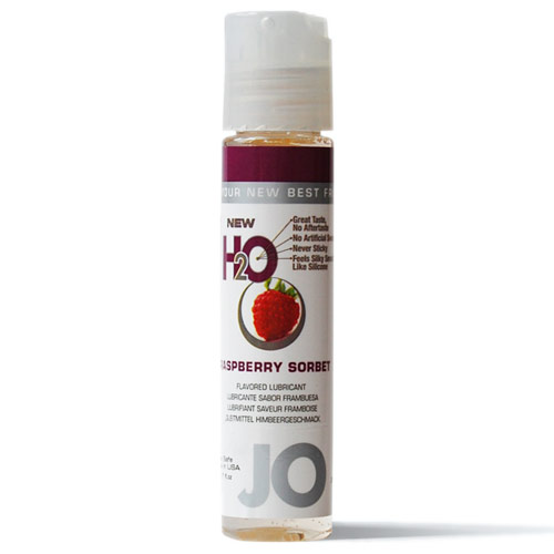 JO H2O Flavored Lubricant, Water Based, Raspberry Sorbet, 1 oz, System JO