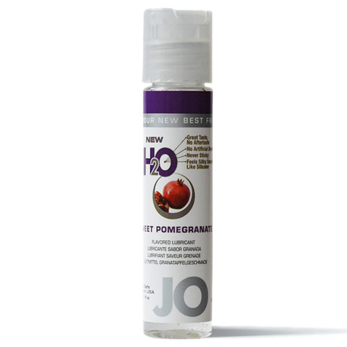 JO H2O Flavored Lubricant, Water Based, Sweet Pomegranate, 1 oz, System JO