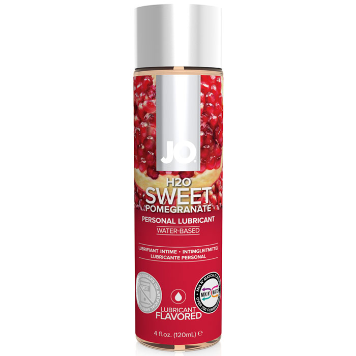 JO H2O Flavored Lubricant, Water Based, Sweet Pomegranate, 4 oz, System JO
