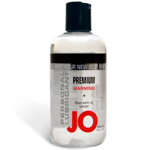 JO Premium Warming Personal Lubricant, Silicone Based, 8 oz, System JO