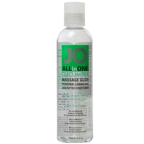 JO All-in-One Sensual Massage Glide, Cucumber, 4 oz, System JO