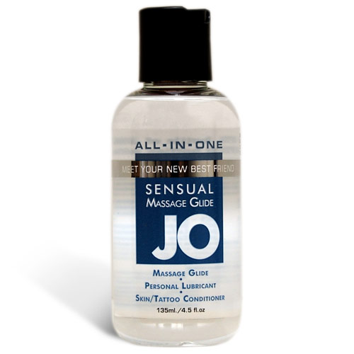 JO All-in-One Sensual Massage Glide, Unscented, 4.5 oz, System JO