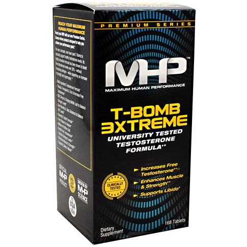 MHP T-BOMB 3Xtreme, Premium Testosterone Formula, 168 Tablets