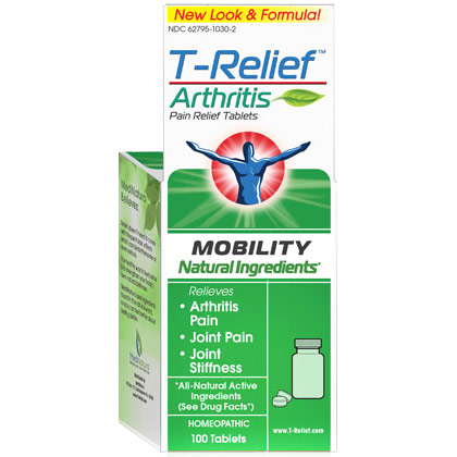 T-Relief Arthritis Pain Relief Tablets, 100 Tablets, MediNatura