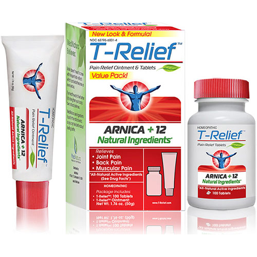 T-Relief Pain Relief Ointment & Tablets Value Pack, 1 Kit, MediNatura