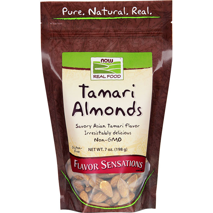 Tamari Almonds, Non-GMO, 7 oz, NOW Foods
