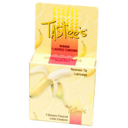Tastee's Condoms Banana Flavored Condoms, 3 Pack, Tastee's Condoms