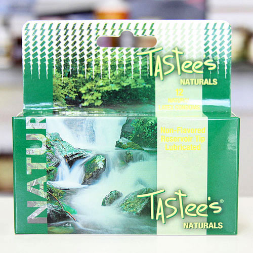 Tastee's Condoms Natural Latex Condoms, Non-Flavored, 12 Pack, Tastee's Condoms