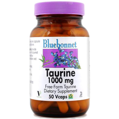 Taurine 1000 mg, 50 Vcaps, Bluebonnet Nutrition