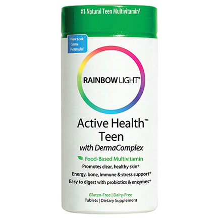 Active Health Teen, Food Based Multi-Vitamin, Value Size, 90 Tablets, Rainbow Light