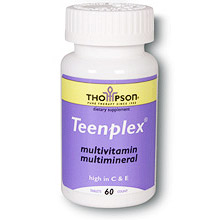 Teenplex, Teen-Plex Multivitamins 60 tabs, Thompson Nutritional Products