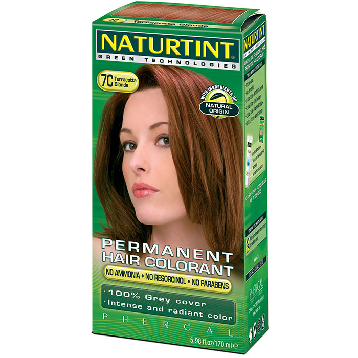 Permanent Hair Color, Terracotta Blonde (7C), 5.6 oz, Naturtint