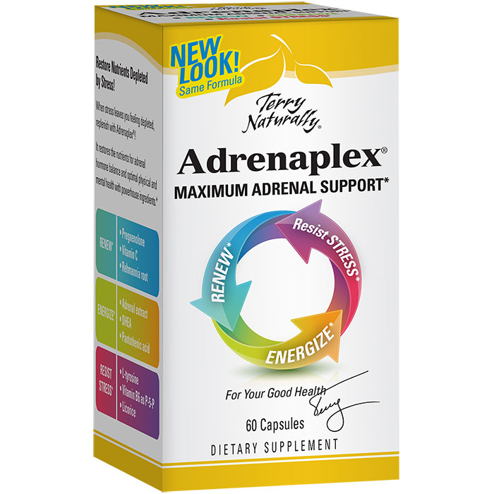 Terry Naturally Adrenaplex, Maximum Adrenal Support, Value Size, 120 Capsules, EuroPharma