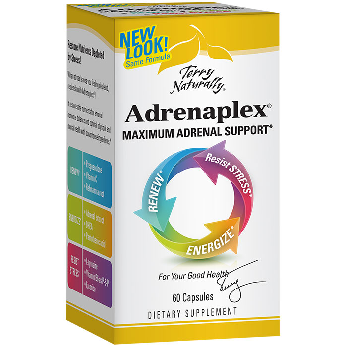 Terry Naturally Adrenaplex, Adrenal Gland Health, 60 Capsules, EuroPharma