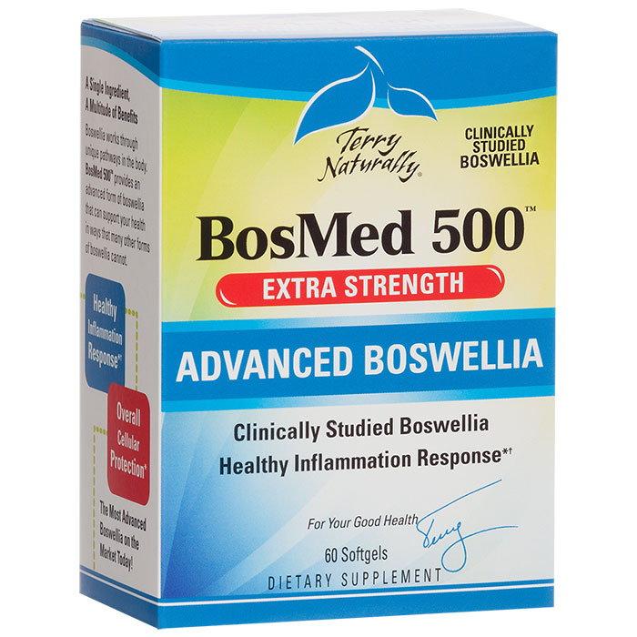 Terry Naturally BosMed 500, Extra Strength Boswellia, 60 Softgels, EuroPharma