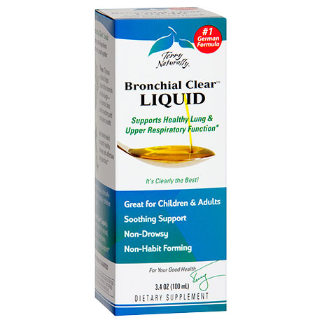 Terry Naturally Bronchial Clear Liquid Supplement, 3.4 oz, EuroPharma
