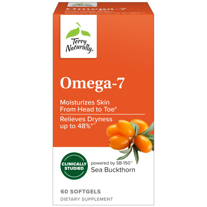 Terry Naturally Omega-7, Superior Sea Buckthorn Oil Omega7, 60 Softgels, EuroPharma