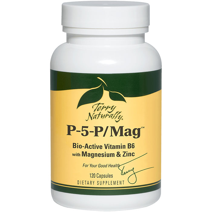 Terry Naturally P-5-P/Mag, Pyridoxal-5-Phosphate (B6) & Magnesium, 120 Capsules, EuroPharma
