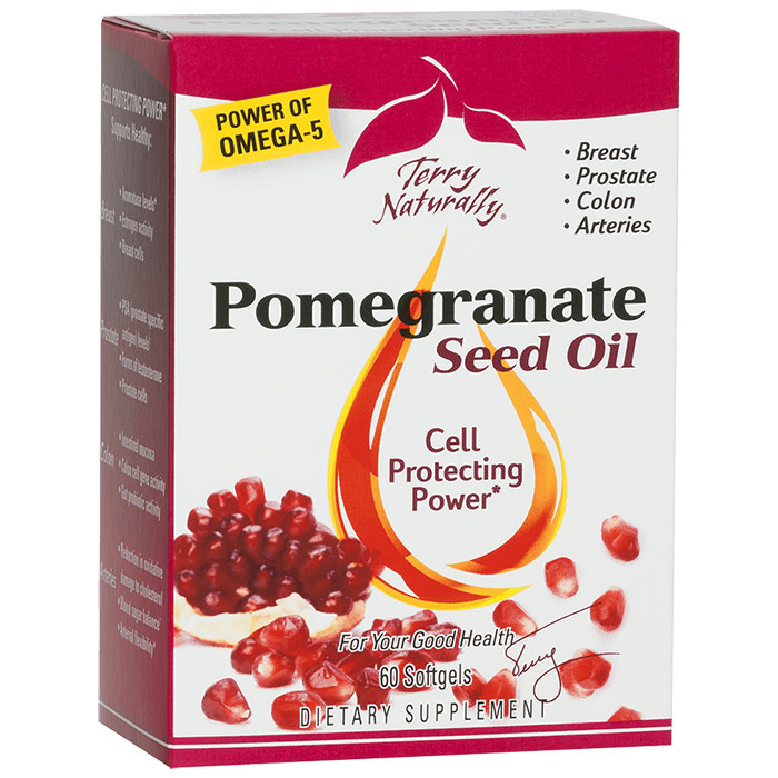 Terry Naturally Pomegranate Seed Oil, 60 Softgels, EuroPharma