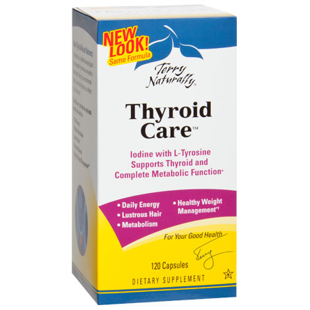 Terry Naturally Thyroid Care, Iodine with L-Tyrosine, 60 Capsules, EuroPharma