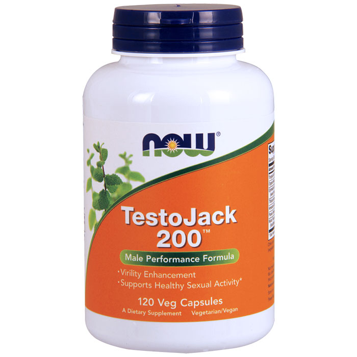 NOW Foods TestoJack 200 Extra Strength, 120 Vegetarian Capsules, NOW Foods