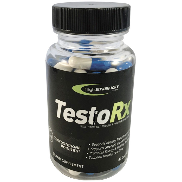 TestoRX, Testosterone Booster, 60 Capsules, High Energy Labs