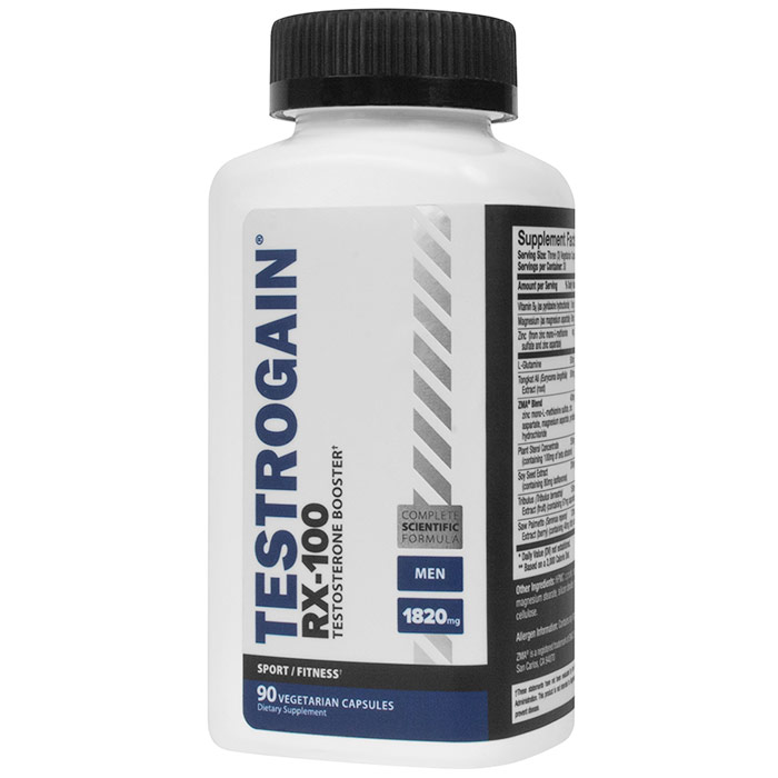 Testrogain RX-100 (With Tongkat Ali), 90 Vegetarian Capsules, Newton-Everett