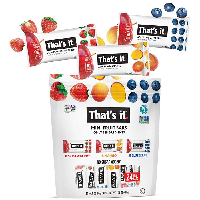 Thats it Mini Fruit Bars Variety Pack, 16.8 oz (24 Bars)