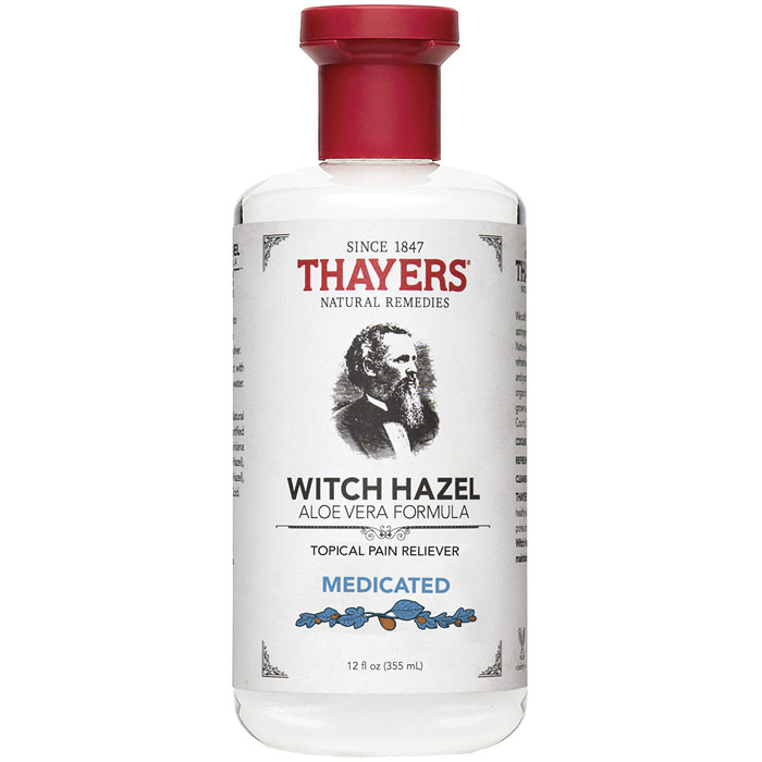 Thayers Witch Hazel Aloe Vera Formula Topical Pain Reliever - Medicated, 12 oz
