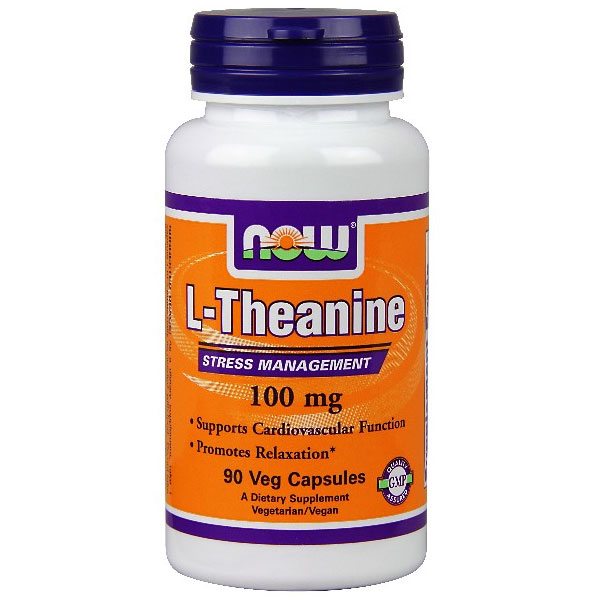 NOW Foods Theanine (L-Theanine) 100mg 90 Vcaps, NOW Foods