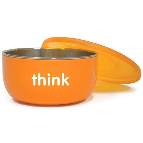 Thinkbaby BPA Free Cereal / Soup Bowl - Orange, 1 ct