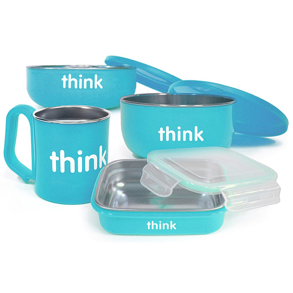 Thinkbaby The Complete BPA Free Feeding Set - Light Blue, 1 Set