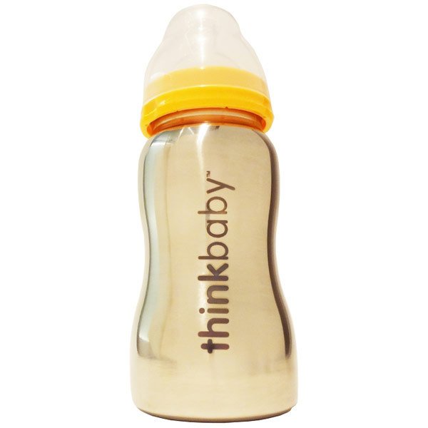 Thinkbaby Stainless Steel Baby Bottle (Thinkbaby of Steel), 9 oz