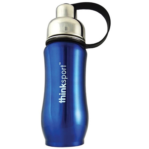 Thinksport Stainless Steel Insulated Sports Bottle, Blue, 12 oz