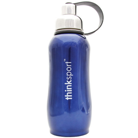Thinksport Stainless Steel Insulated Sports Bottle, Blue, 25 oz