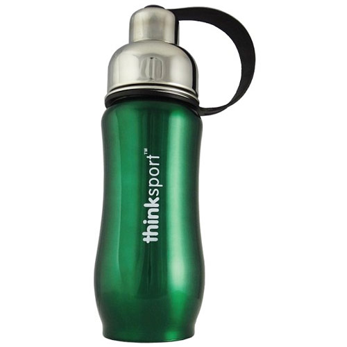 Thinksport Stainless Steel Insulated Sports Bottle, Green, 12 oz