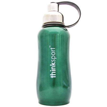 Thinksport Stainless Steel Insulated Sports Bottle, Green, 25 oz