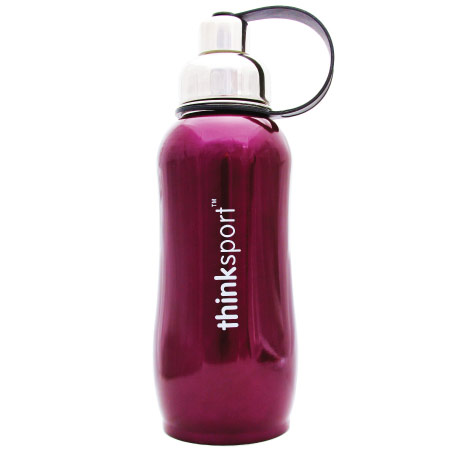 Thinksport Stainless Steel Insulated Sports Bottle, Purple, 25 oz