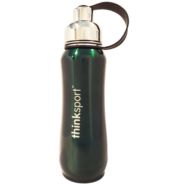 Thinksport Stainless Steel Insulated Sports Bottle, Metallic Green, 17 oz